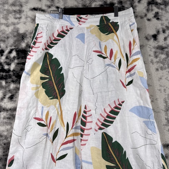 Cynthia Rowley Pants Womens Size Extra Large Wide Leg Woven Linen Hippie - Picture 3 of 15